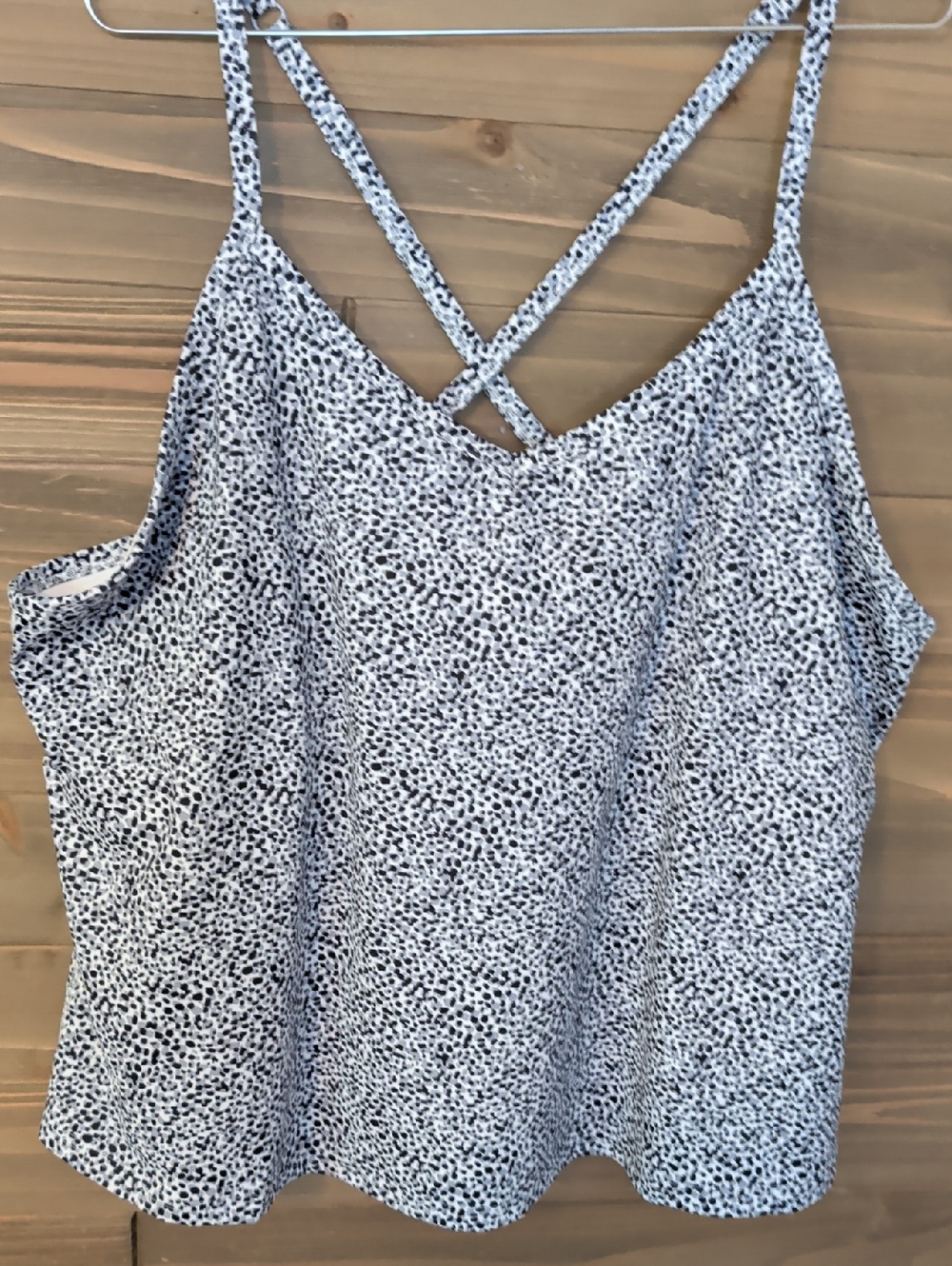 Old Navy Black and White Printed A-Line Tank Skirt.  3X